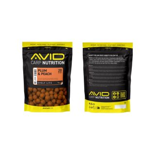 Avid Carp Plum & Peach Boilies - 1kg 20mm