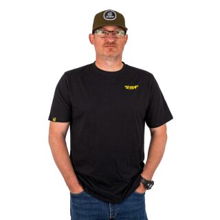 Black Cat Chase Dreams Schwarzes T-Shirt L