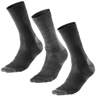 Geoff Anderson WizWool Lightweight Socken 3er SET Grau 41-43
