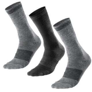 Geoff Anderson WizWool Midweight Socken 3er SET Grau