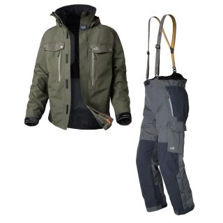 Geoff Anderson Dozer 7 Jacke Dunkelgrün / Urus 7 Hose Schwarz Set XL