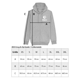 Zeck Fishing ZECK Zip Hoodie Grey