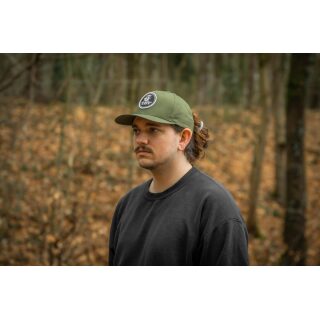 Black Cat Green Flat Peak Cap