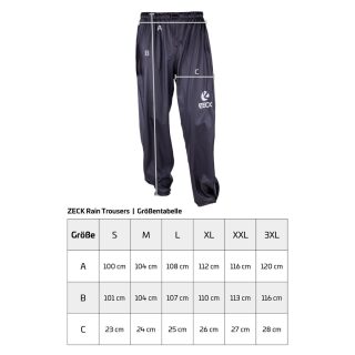 Zeck Fishing Rain Trousers M
