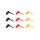 Fox Edges Zig Aligna Kit Multi Sleeve Kit (3 yellow, 3 red and 3 black) XL