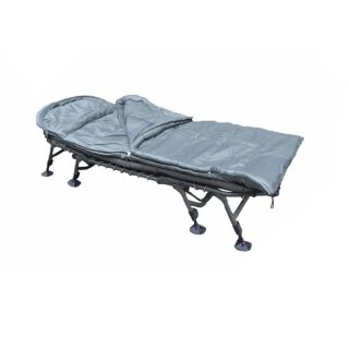 Carpline24 Set 3-teilig – Economic 6-Bein Bedchair, Schlafsack & Bedchair Bag XL