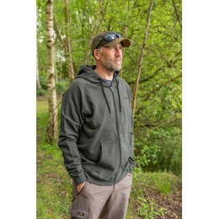 Avid Carp Bearing Zip Hoodie green