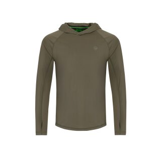 Korda UPF Hooded Top Dark Khaki M