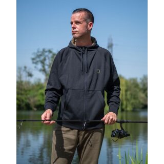 Fox Collection Zipped Hoody - Black