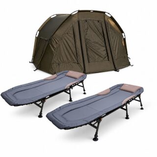 Carpline24 Set 3-teilig – Economic 2 Mann Bivvy, 2x...