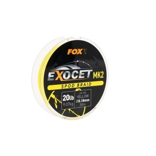 Fox - Exocet MK2 Spod Braid - 0.18mm/20lb x300m - Yellow