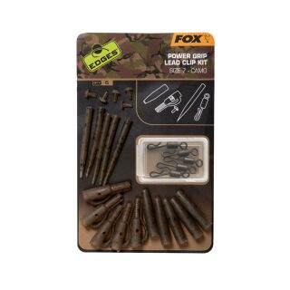 Fox - Edges Camo Power Grip Lead Clip Kit Size 7