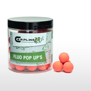Carpline24 - Fluo Pop Ups - Rot 16 mm Neutral / ohne Flavour